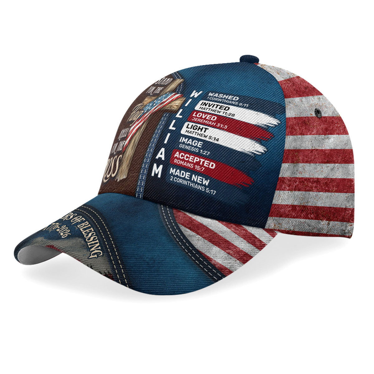 Stand for The Flag Kneel For The Cross | Personalized Classic Cap