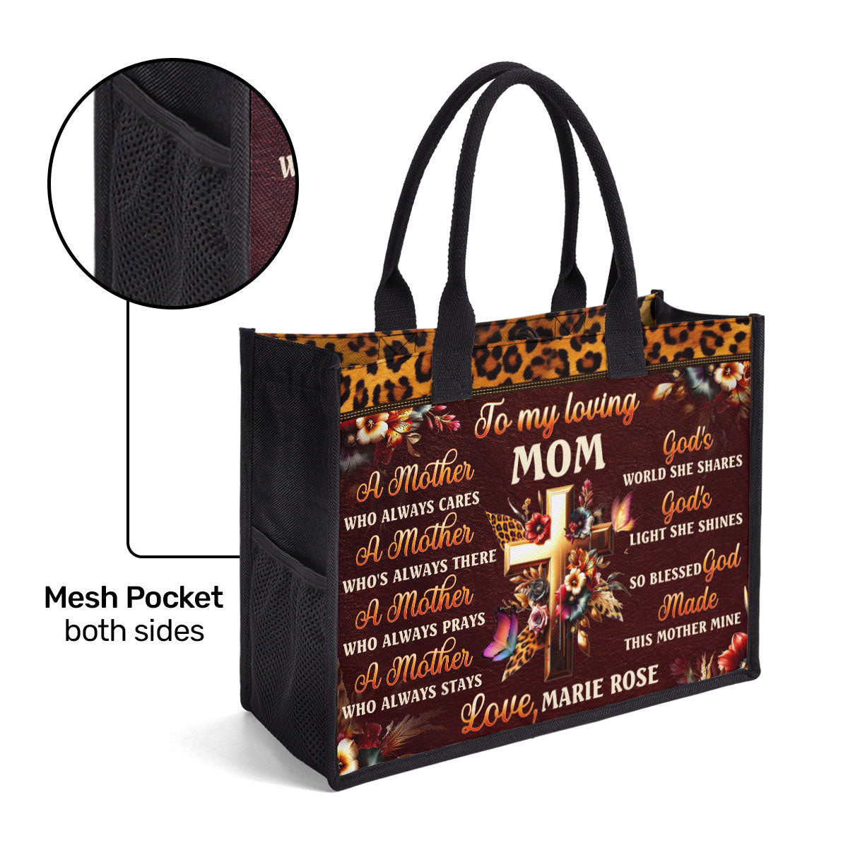 To My Loving Mom - Personalized New Canvas Tote Bag CTBM01