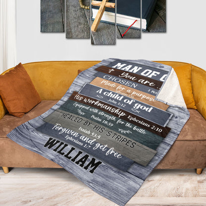 Man Of God  | Personalized Fleece Blanket
