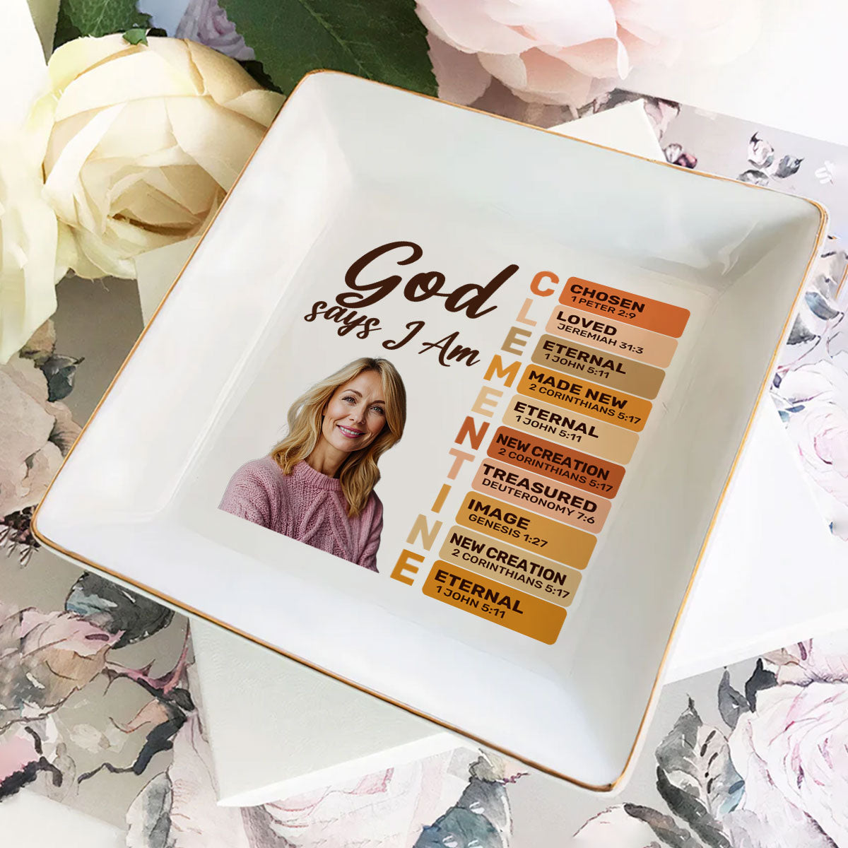 God Says I Am | Personalized Jewelry Dish JSJDPN2817L