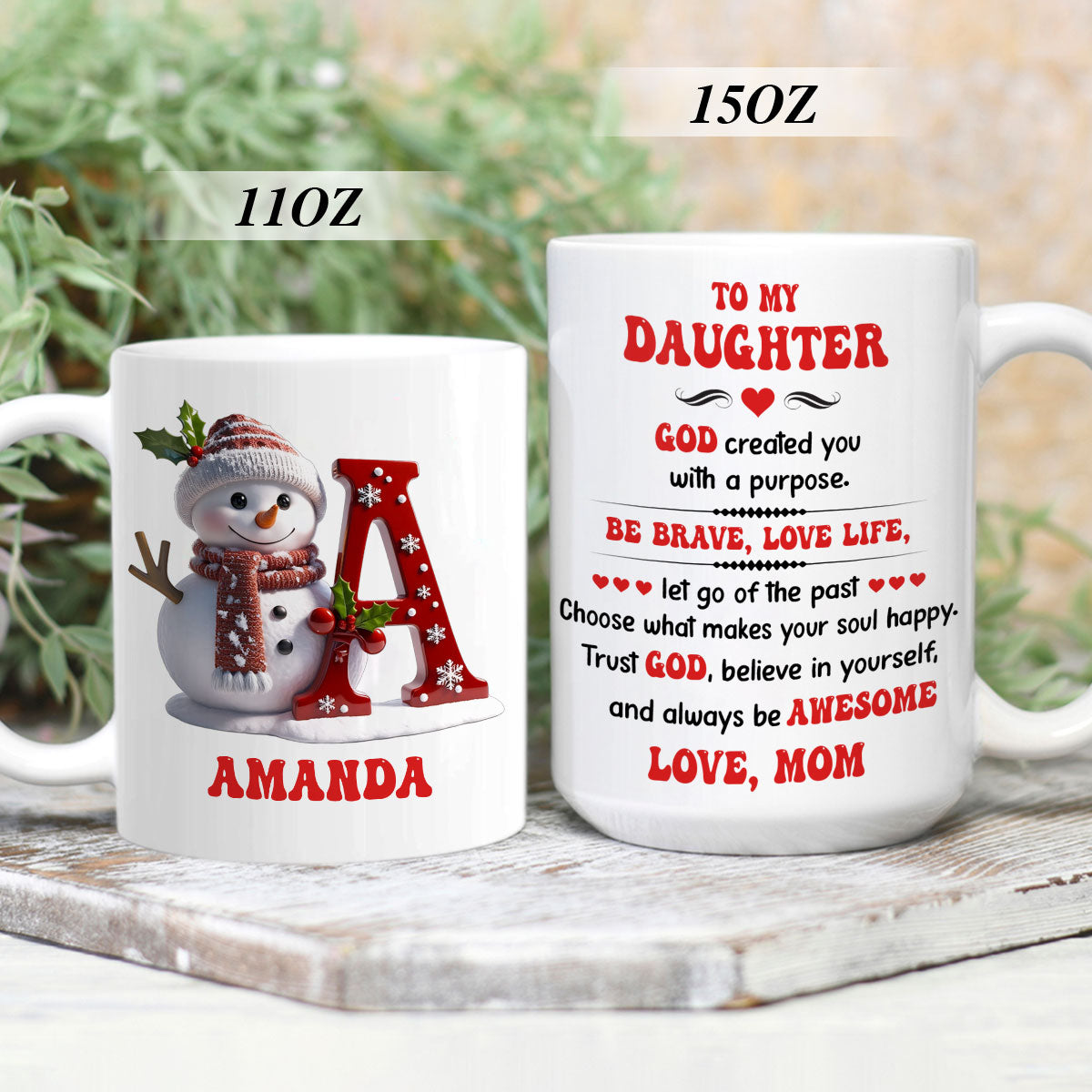 To My Daughter | Personalized Ceramic Coffee Mug