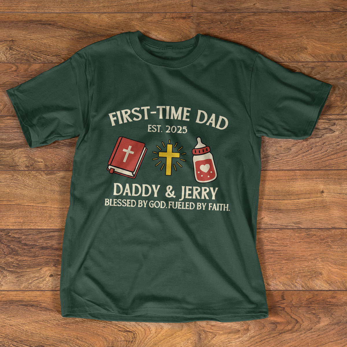 Blessed By God Fueled By Faith | Personalized 2D Unisex T-shirt