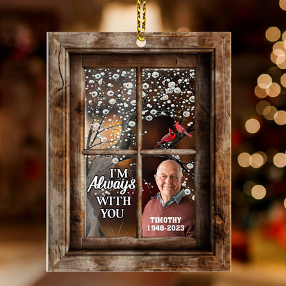 Cardinal Window | Personalized 1-Side Acrylic Ornament JSACOPN2617M