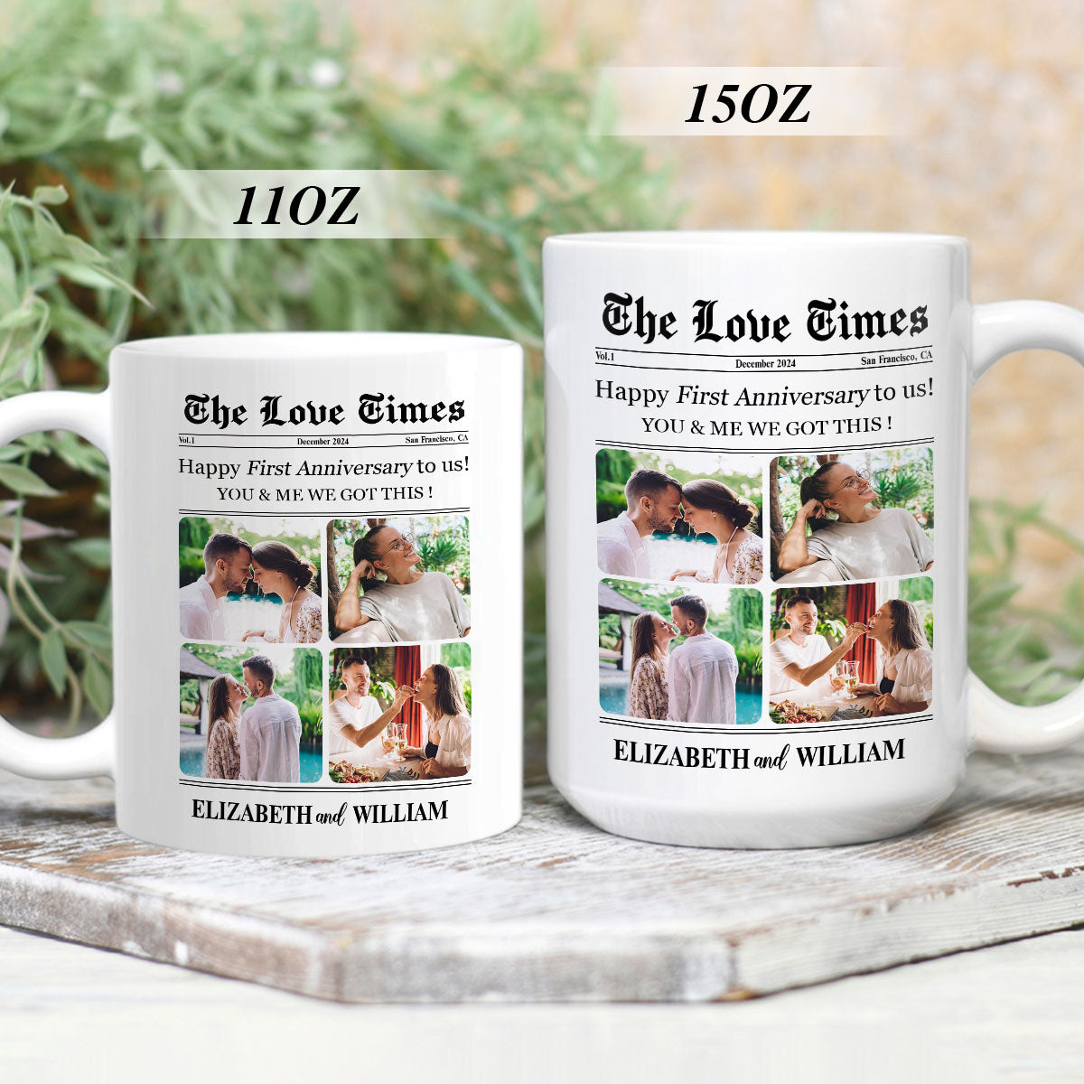 The Love Times | Personalized White Ceramic Mug