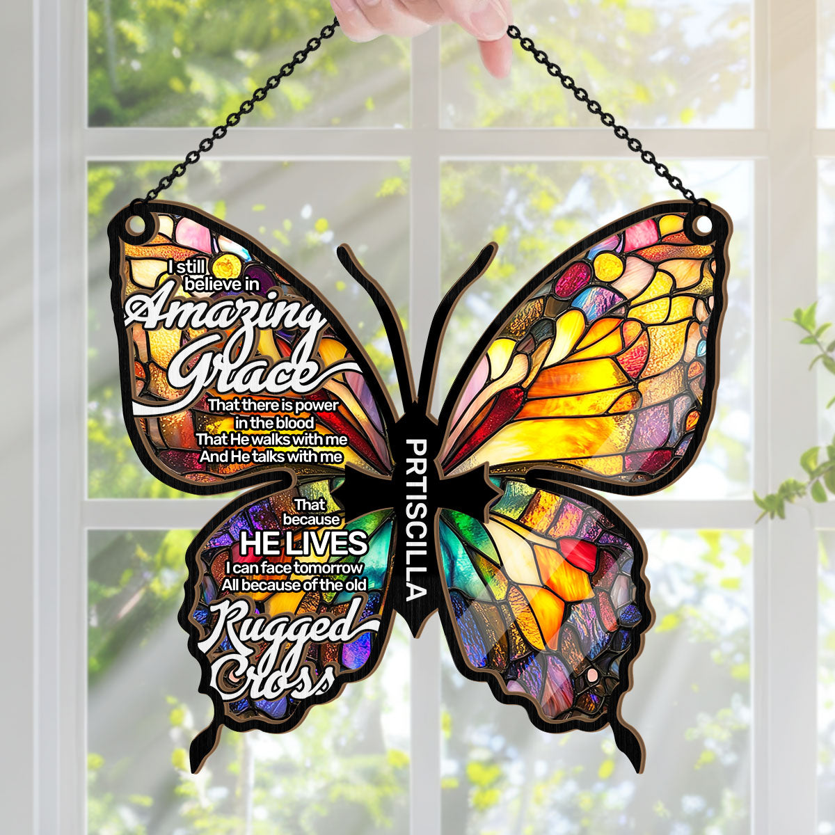 Amazing Grace | Personalized Window Hanging Suncatcher JSWHSCPH1488L