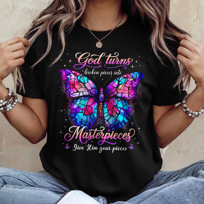 Broken Pieces Into God’s Masterpiece |  2D Unisex T-shirt
