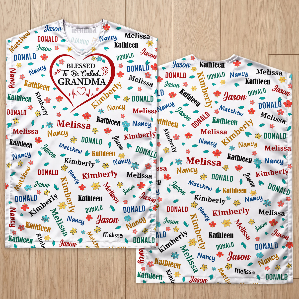 Blessed To Be Called Grandma Colorful | Personalized Kaftan Dress