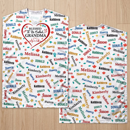 Blessed To Be Called Grandma Colorful | Personalized Kaftan Dress