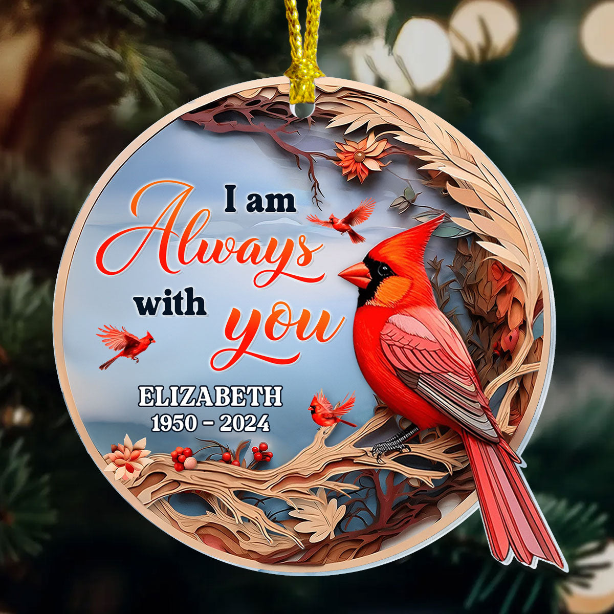 I'm Always With You | Personalized 1-Side Acrylic Ornament