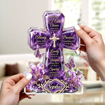 God Says I Am | Personalized Custom Shaped Acrylic Plaque