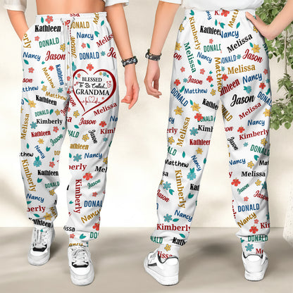 Blessed To Be Called Grandma | Personalized Sweatpants