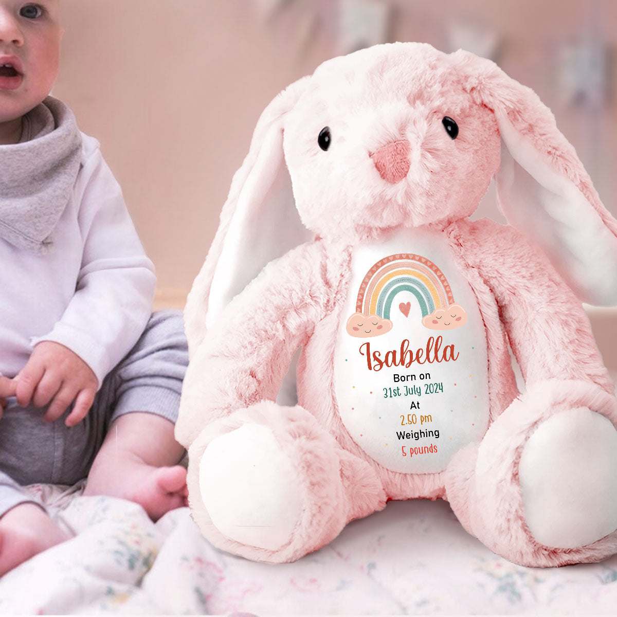 New Baby | Personalized Stuffed Bunny