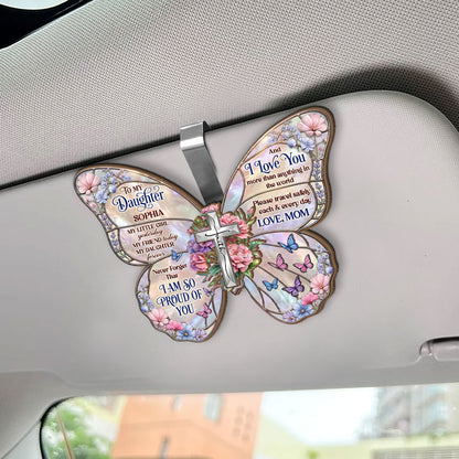 My Little Girl Yesterday, My Friend Today, My Daughter Forever | Personalized Car Visor Clip