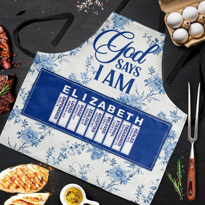 God Says I Am  | Personalized Apron With Pocket