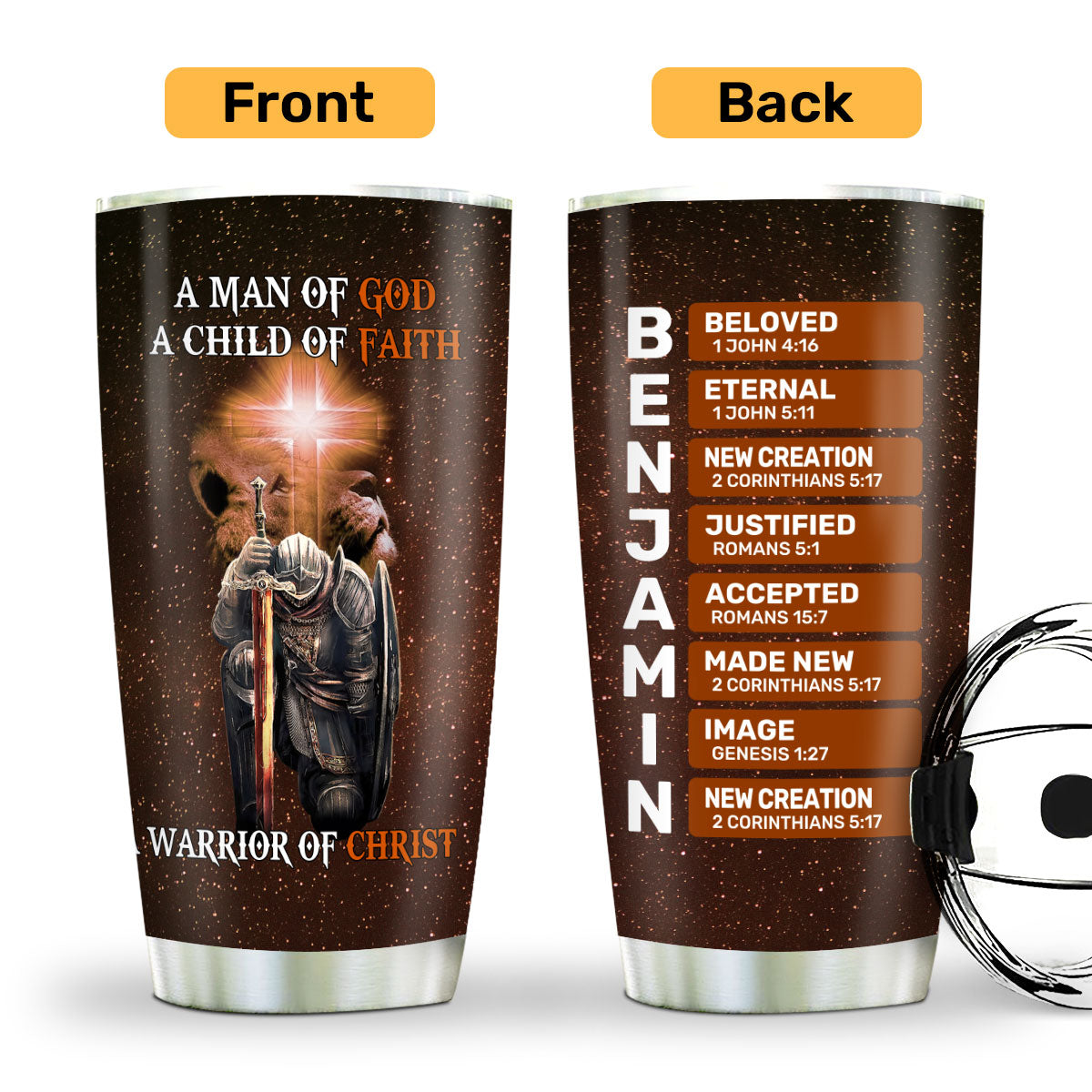 A Man Of God  | Personalized Stainless Steel Tumbler