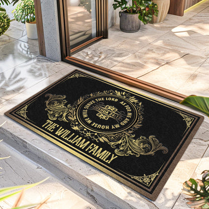 As For Me And My House We Will Serve The Lord | Personalized Doormat JSDMPTN1677L