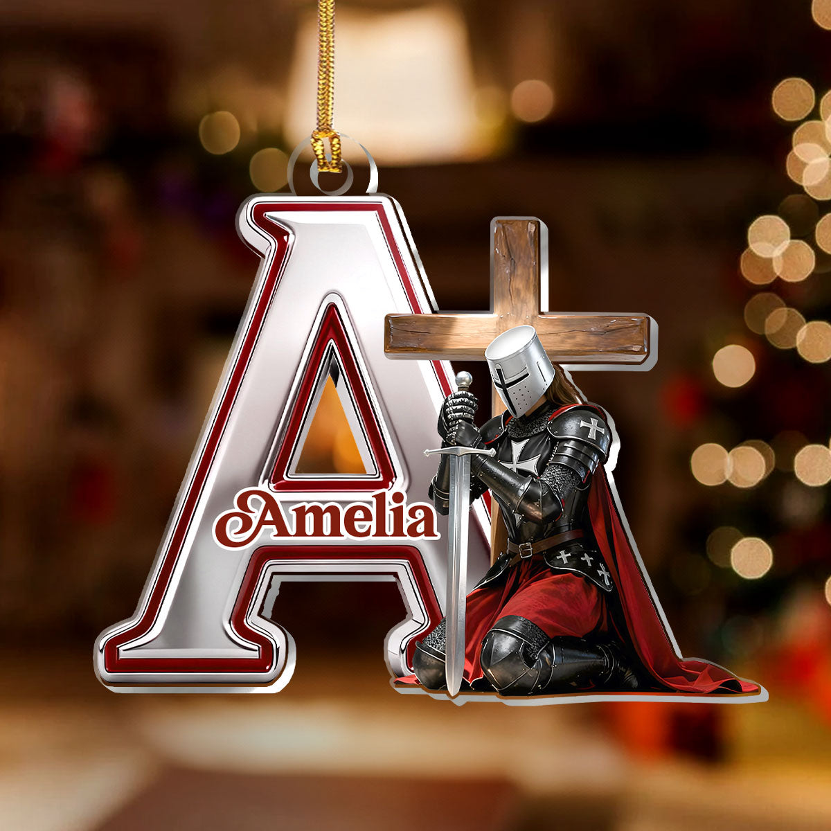 Knight Of God | Personalized 1-Layer Acrylic Ornament