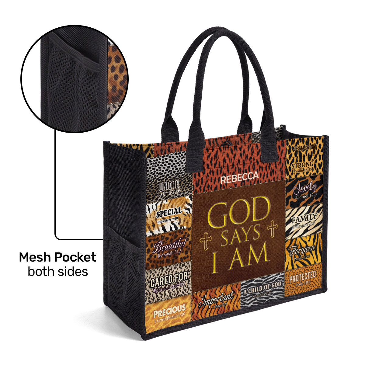 God Says I Am - Personalized New Canvas Tote Bag CTBM724