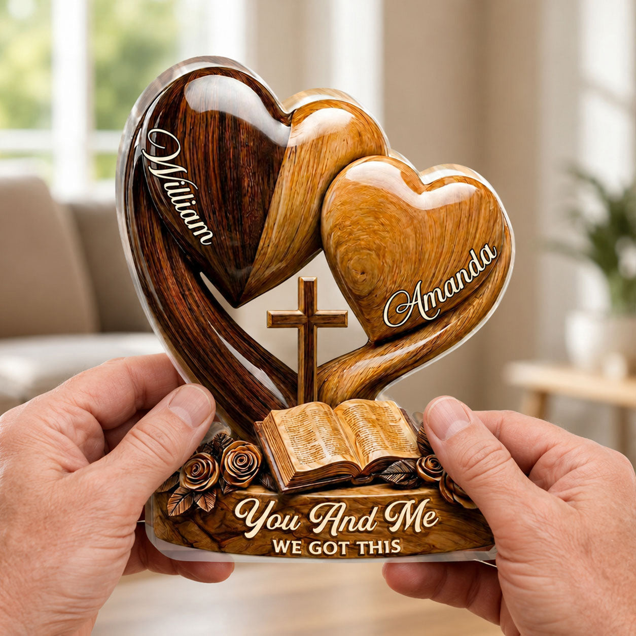 You And Me We Got This | Personalized Custom Shaped Acrylic Plaque