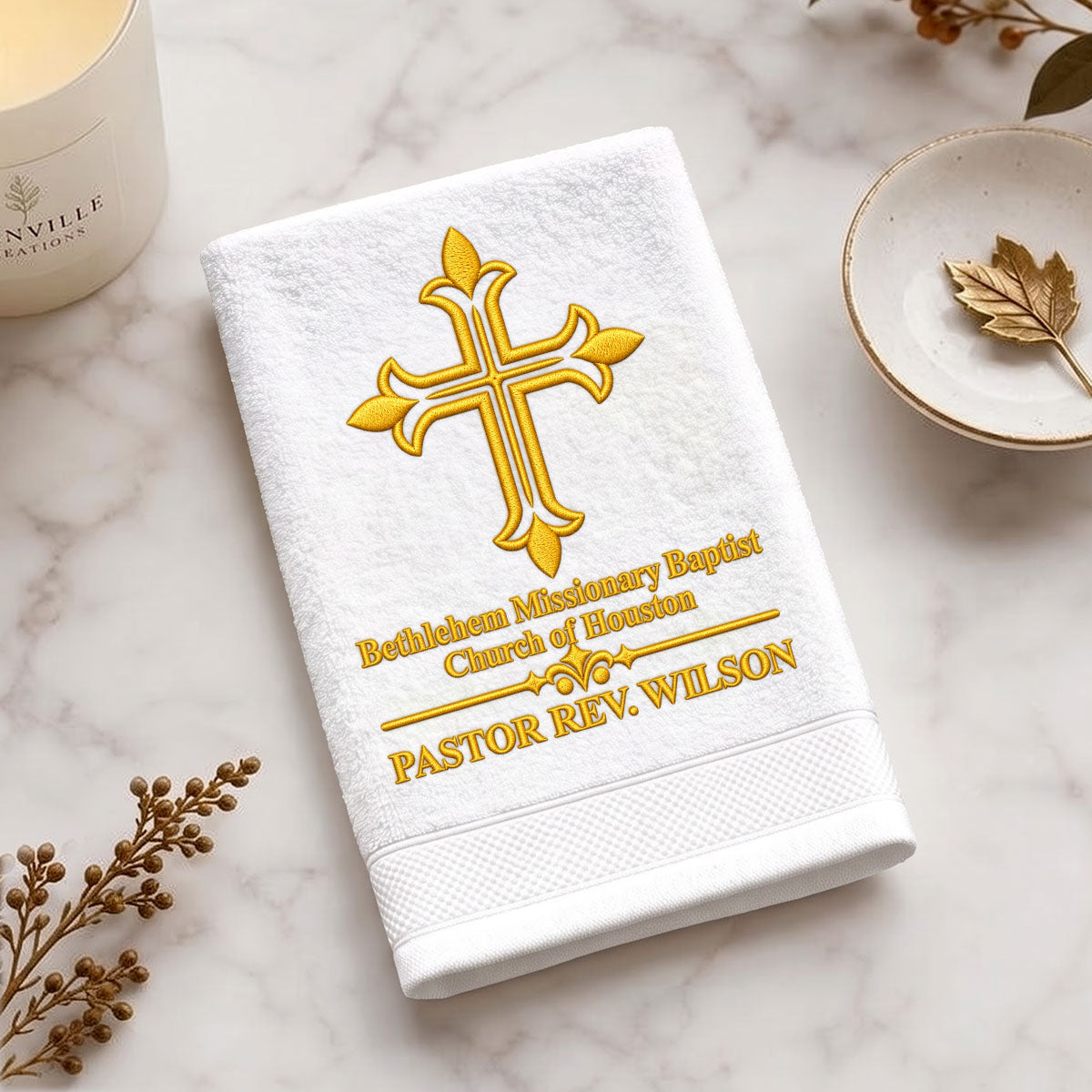A Servant Called By God | Personalized Embroidered Fingertip Towel