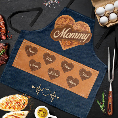 Gift For Mom And Grandma | Personalized Apron With Pocket