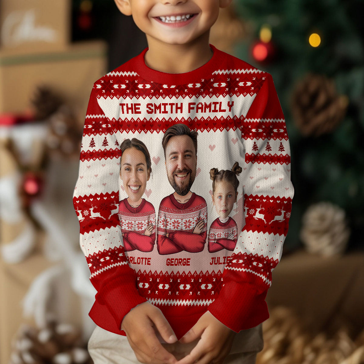 Family | Personalized Wool Sweater JSWSWPH1999L