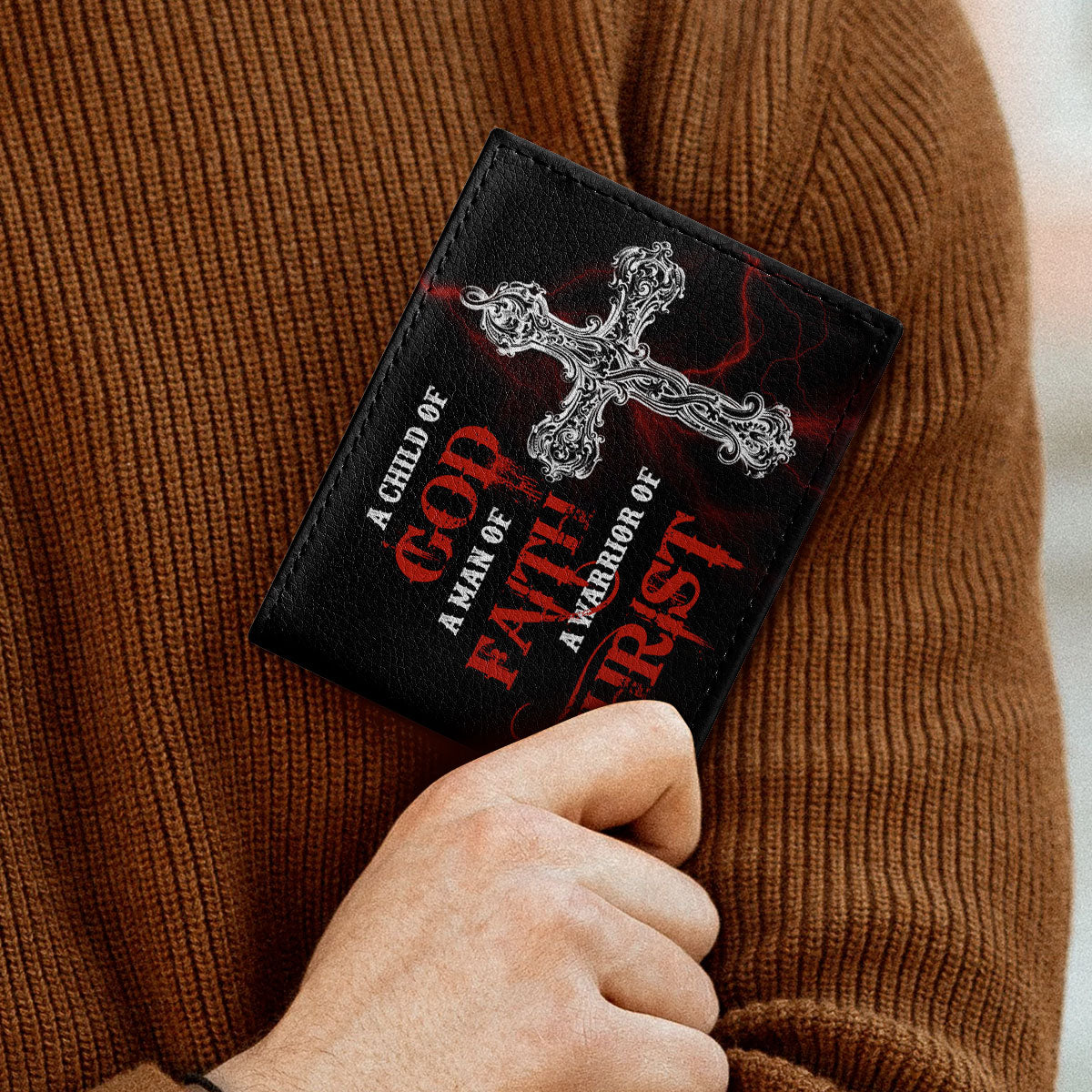 Man Of Faith | Personalized Folded Wallet For Men JSLFWPL2352T