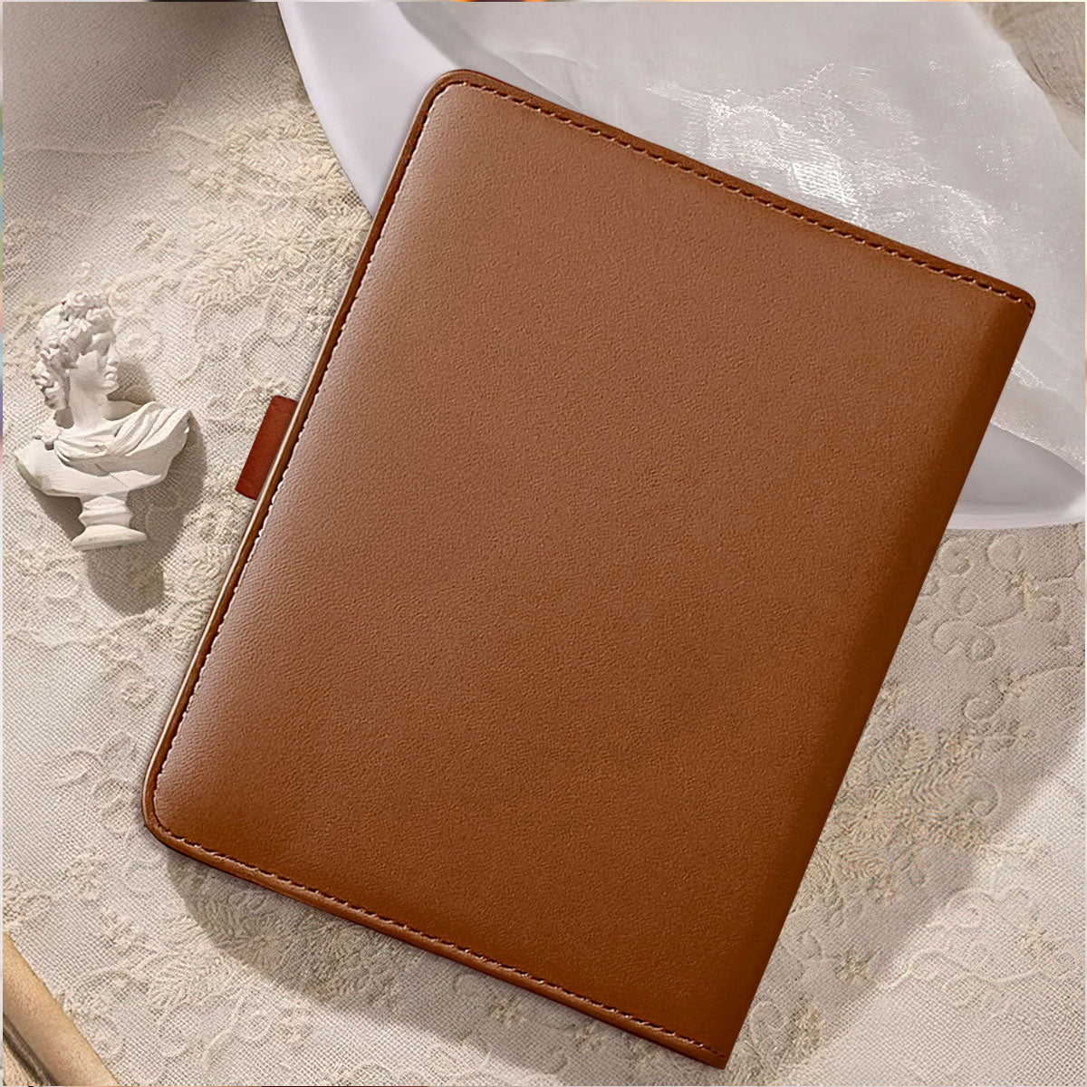 God Says I Am | Personalized Leather Notebook Cover With Pocket