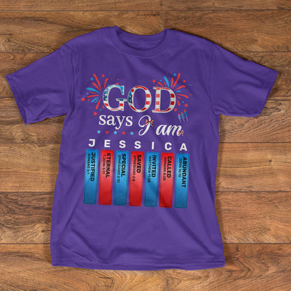 God Says I Am | Personalized 2D Unisex T-shirt
