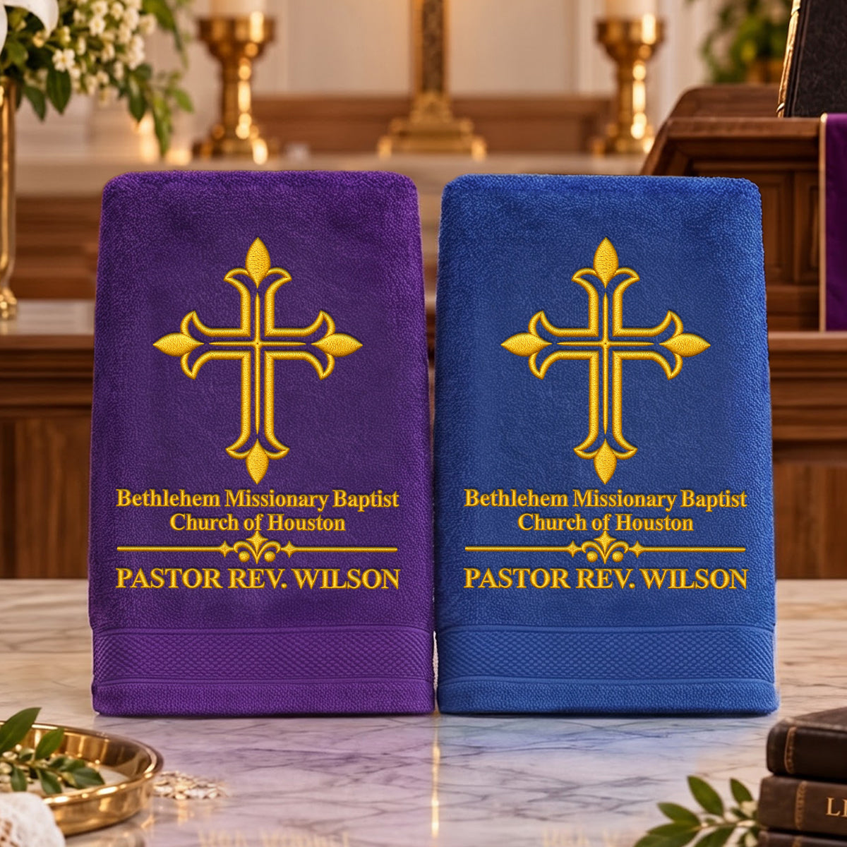 A Servant Called By God | Personalized Combo Embroidered Finger Towel