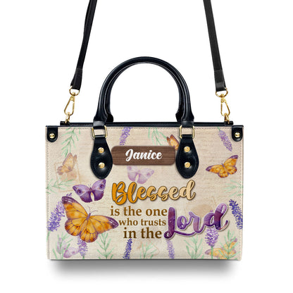 Trust In The Lord With All Your Heart | Personalized Leather Handbag JSLHBPHA1316L