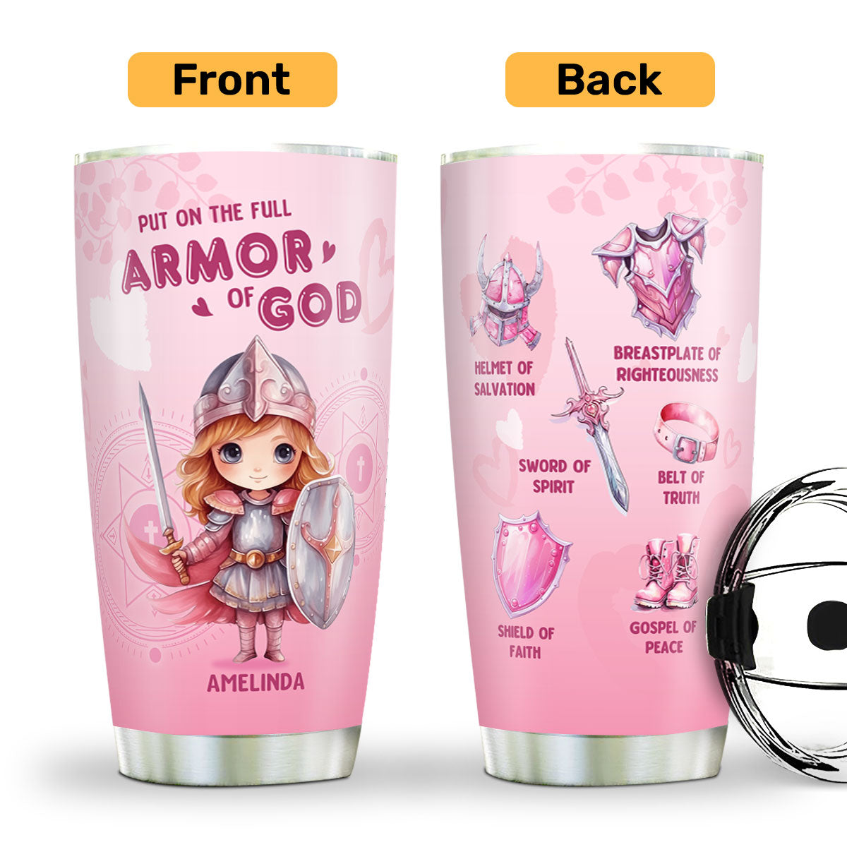 Armor Of God Kids | Personalized Stainless Steel Tumbler JSSSTPPA828T