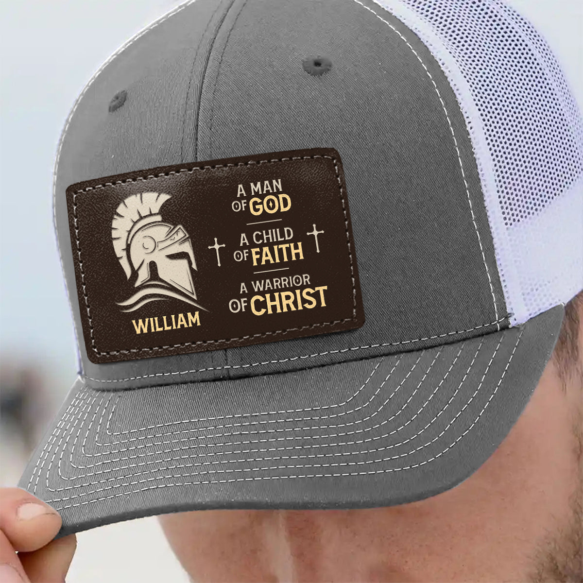 A Man Of God | Personalized Leather Patch Hat