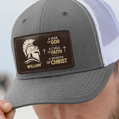 A Man Of God | Personalized Leather Patch Hat