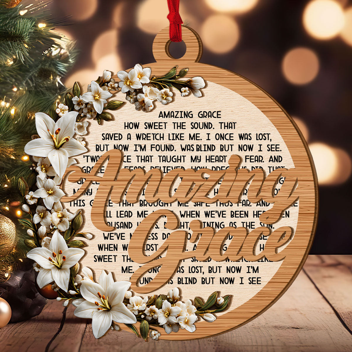 Amazing Grace  |  2-Layered Wooden Ornament