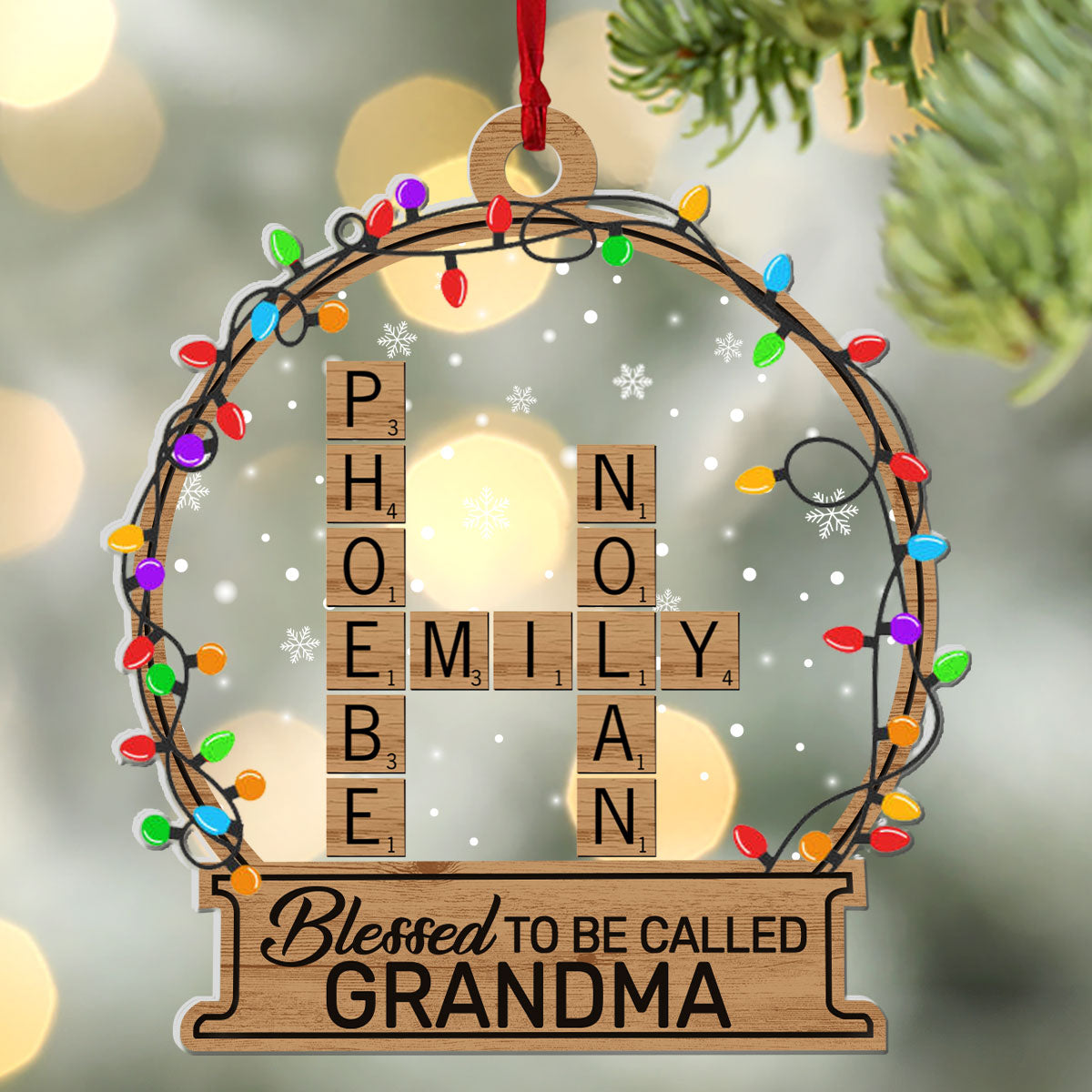 Blessed To Be Called Grandma | Personalized 1-Side Acrylic Ornament