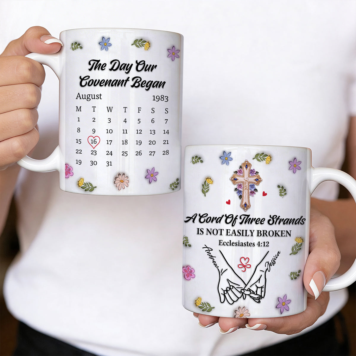 A Cord Of Three Strands Is Not Easily Broken | Personalized Ceramic Coffee Mug
