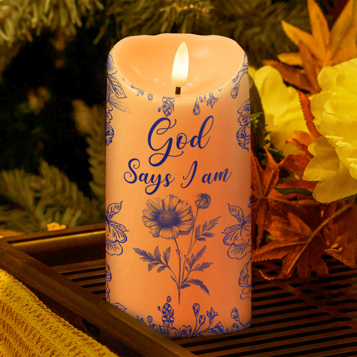 God Says I Am | Personalized Flameless LED Candle