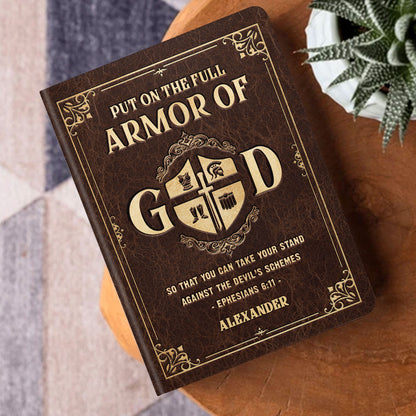 Armor Of God | Personalized Leather Cover Notebook