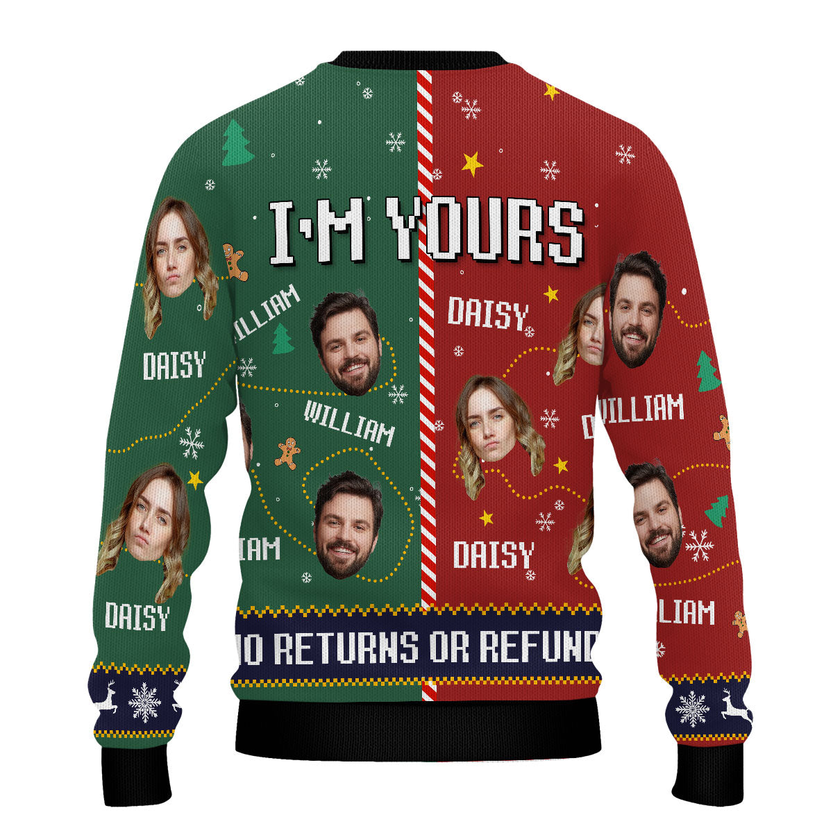 I'm Yours No Returns Or Refunds | Personalized Wool Sweater JSWSWPL2166M