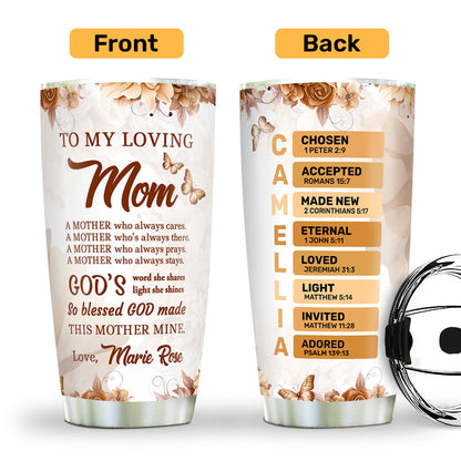 To My Loving Mom | Personalized Stainless Steel Tumbler