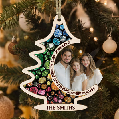 As For Me And My House We Will Serve The Lord | Personalized Wood & Acrylic Ornament JSWAOPN2562L