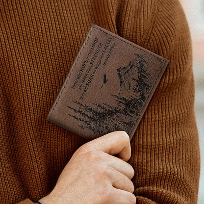 They Will Soar On Wings Like Eagles | Personalized Folded Wallet For Men