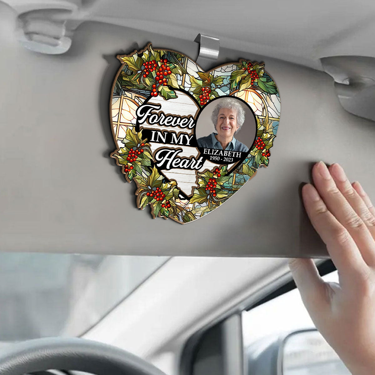 Forever In My Heart | Personalized Car Visor Clip