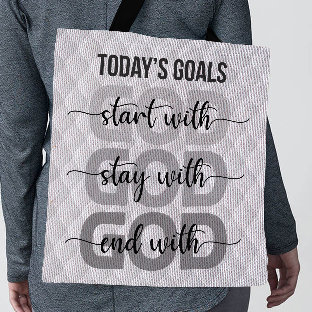 Unique Christian Tote Bag - Today's Goals HO06