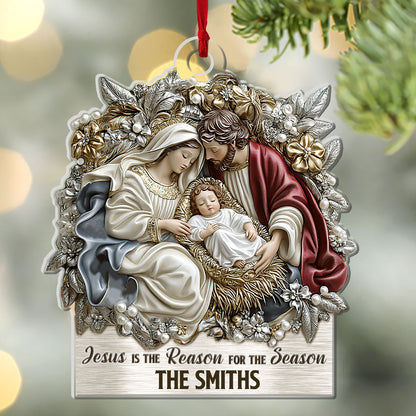 Jesus Is The Reason For The Season | Personalized 1-Side Acrylic Ornament