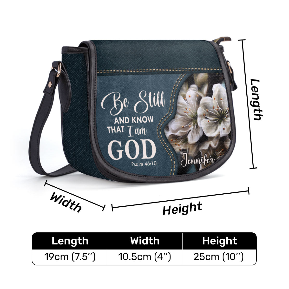 Be Still And Know That I Am God - Personalized Leather Saddle Bag NUHN362