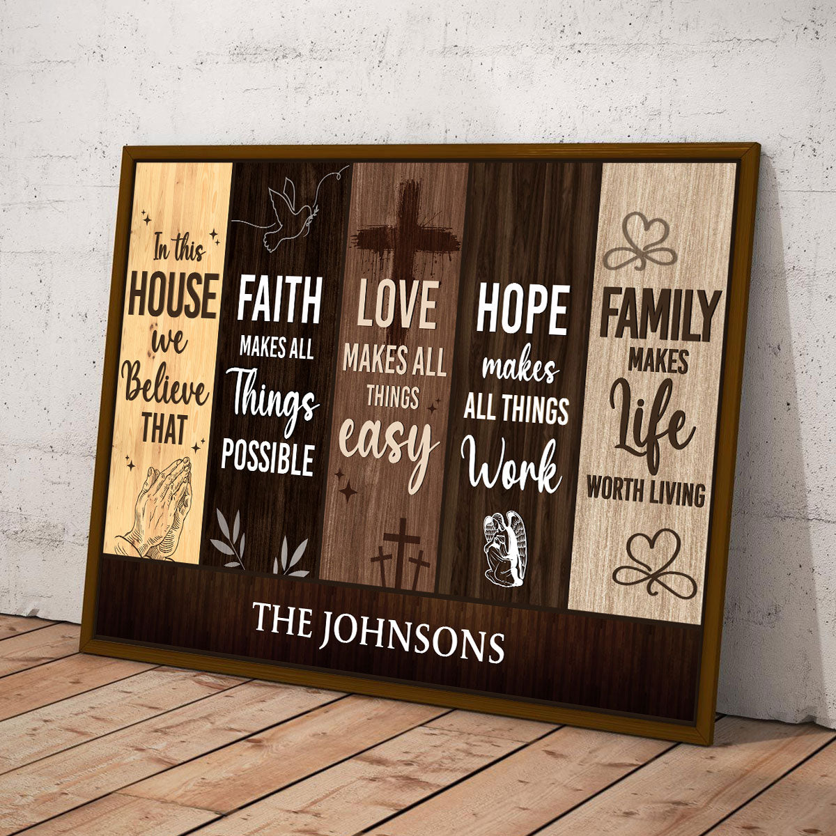 In This House We Believe That - Personalized Poster JSPTHLPA1773TA