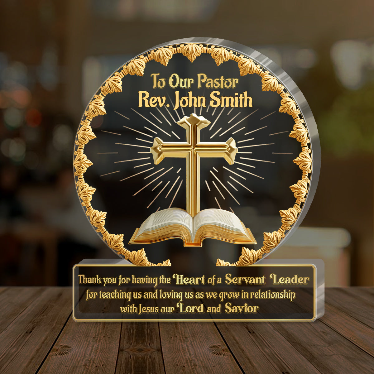 To Our Pastor | Personalized Custom Shaped Squared Acrylic Plaque