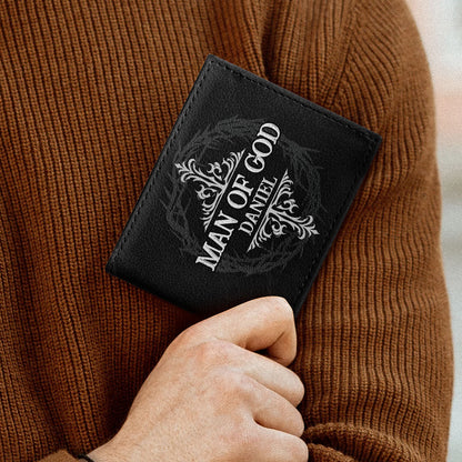 Man Of God Husband Dad Grandpa | Personalized Folded Wallet For Men